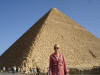 Linda in front of the Keops Pyramid
